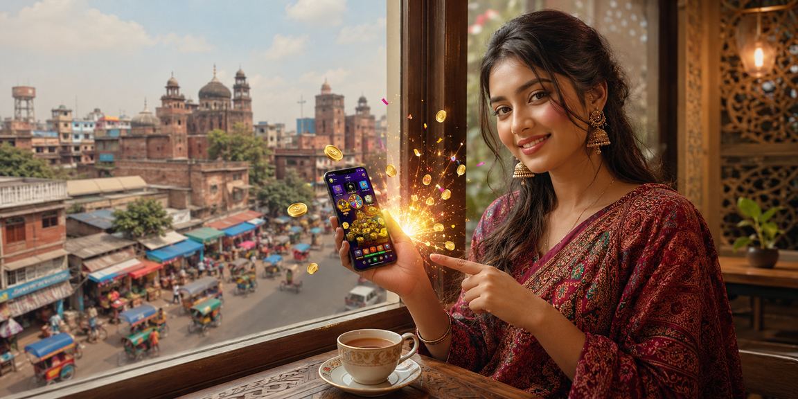 বাংলাদেশের মোবাইল ক্যাসিনো গেমস উপভোগ করছেন এক মডেল